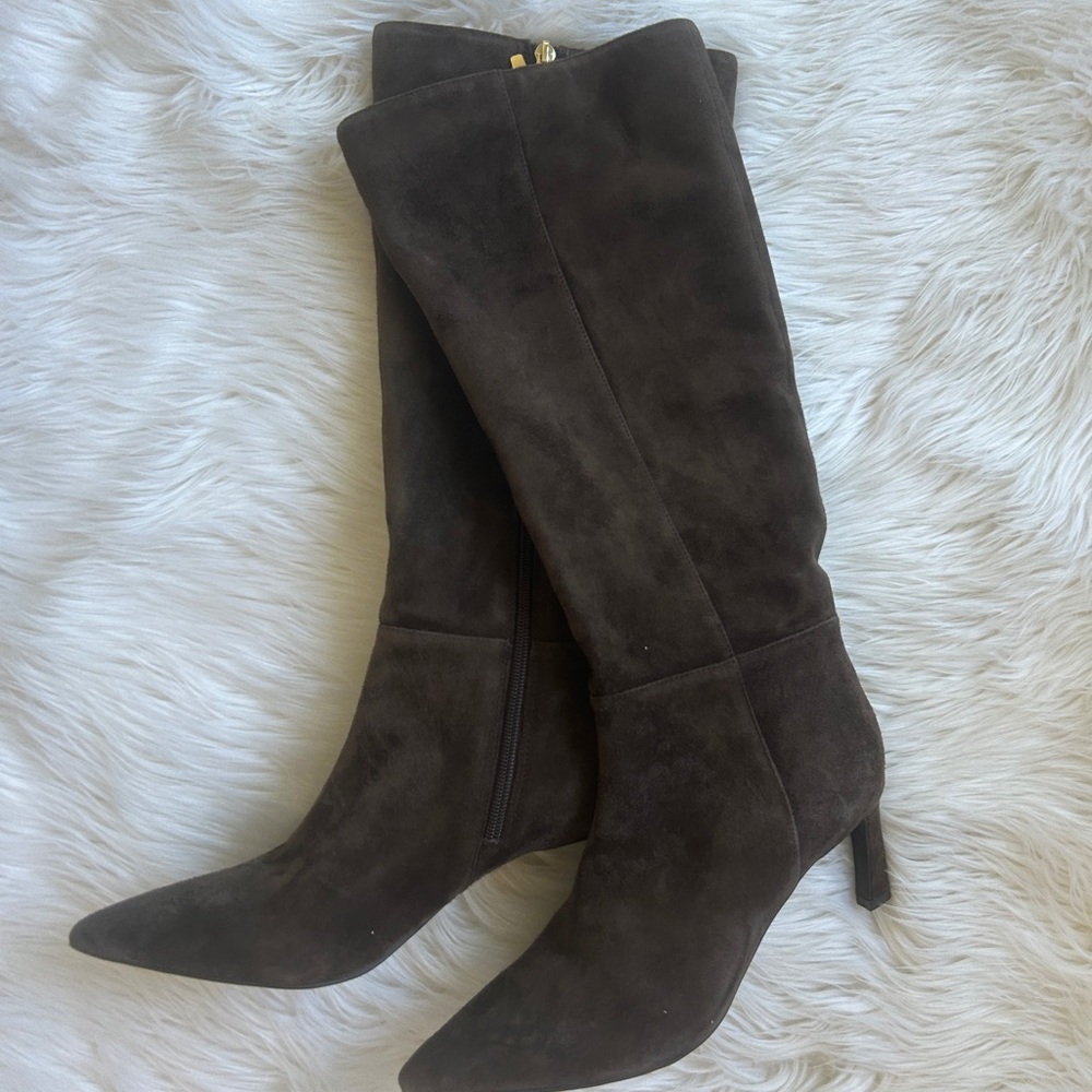 NWOT Mark Fisher genuine leather (suede) Brown Boots - Picture 2 of 16
